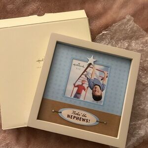 Hallmark Cream and Blue Star Pattern Frame (New)